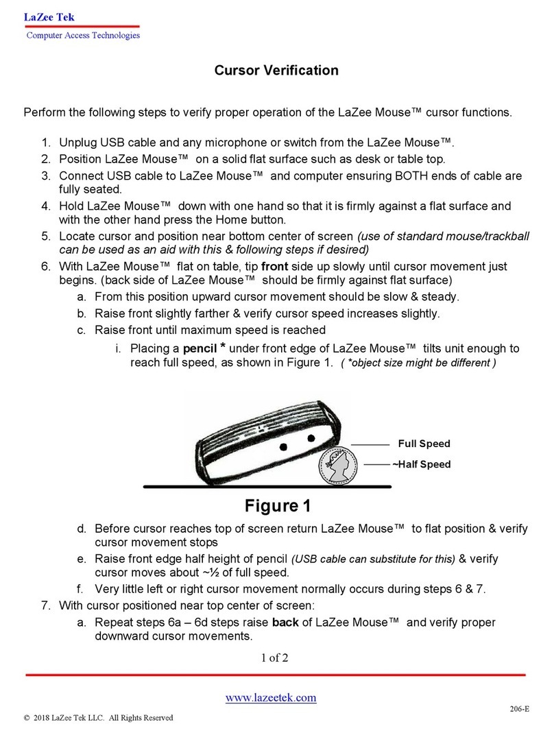 LaZee Tek Mouse Cursor User manual