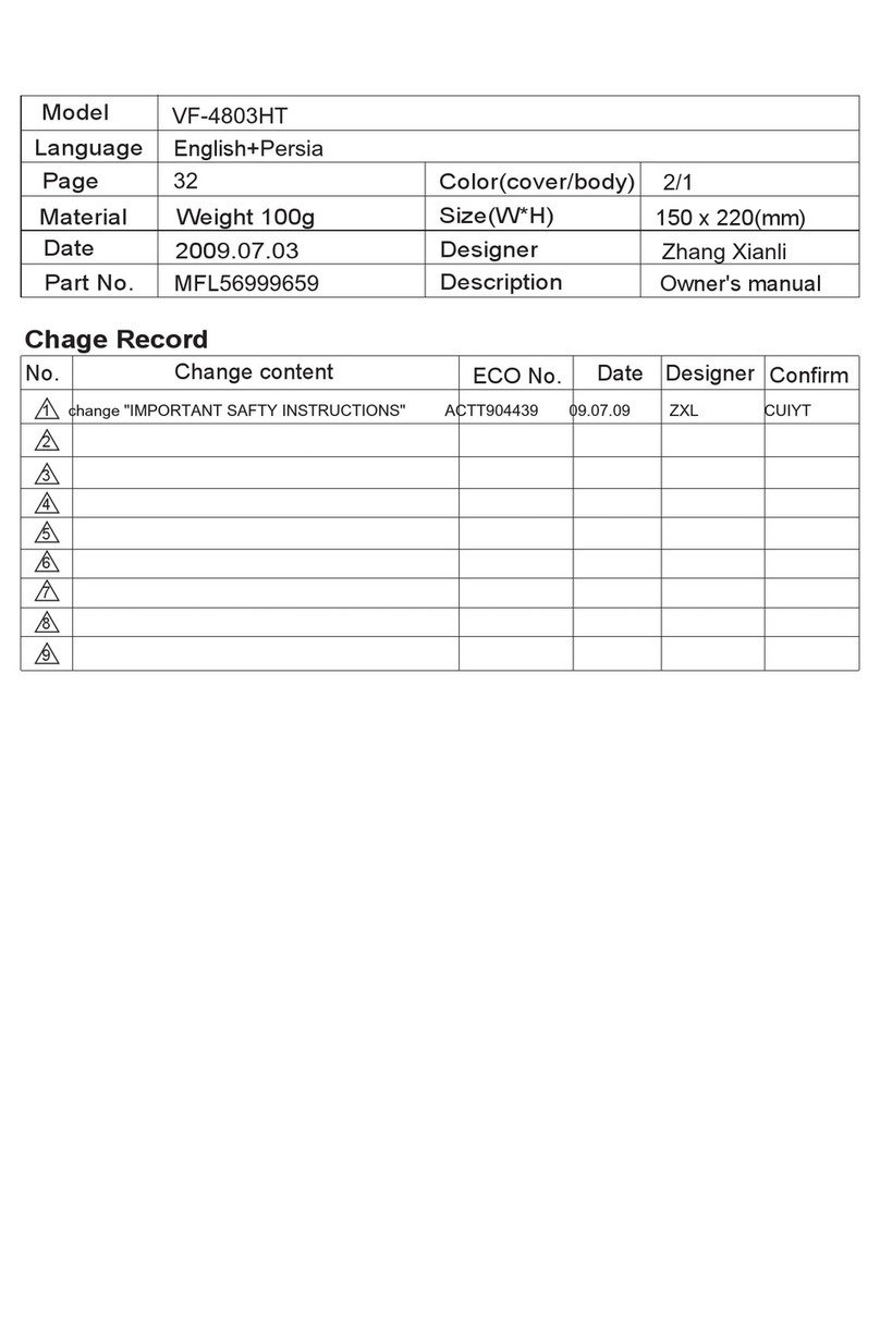 LG VF-4803HT owner's manual