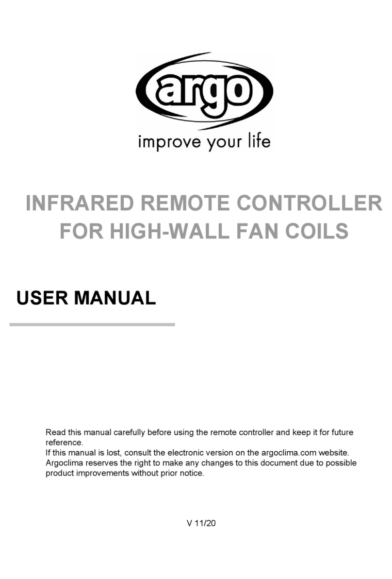 Argo Infrared Remote Controller for High-Wall fan... user manual