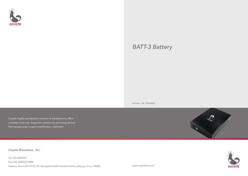 Coyote BATT-3 quick start guide