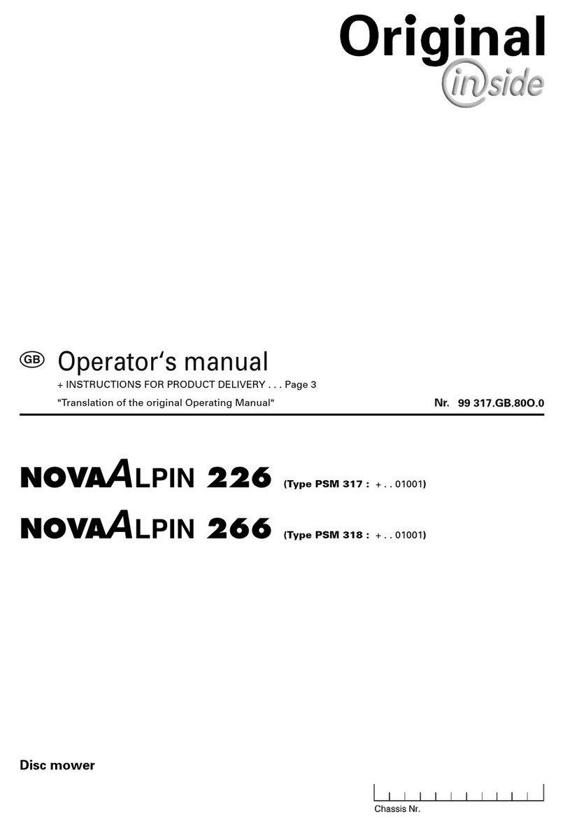 Pottinger NovaAlpin 226 Operator's manual
