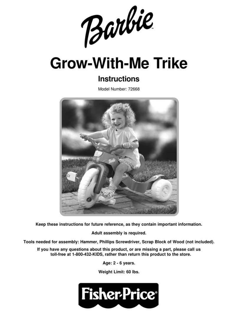 Fisher-Price Barbie Grow-With-Me Trike 72668 User manual