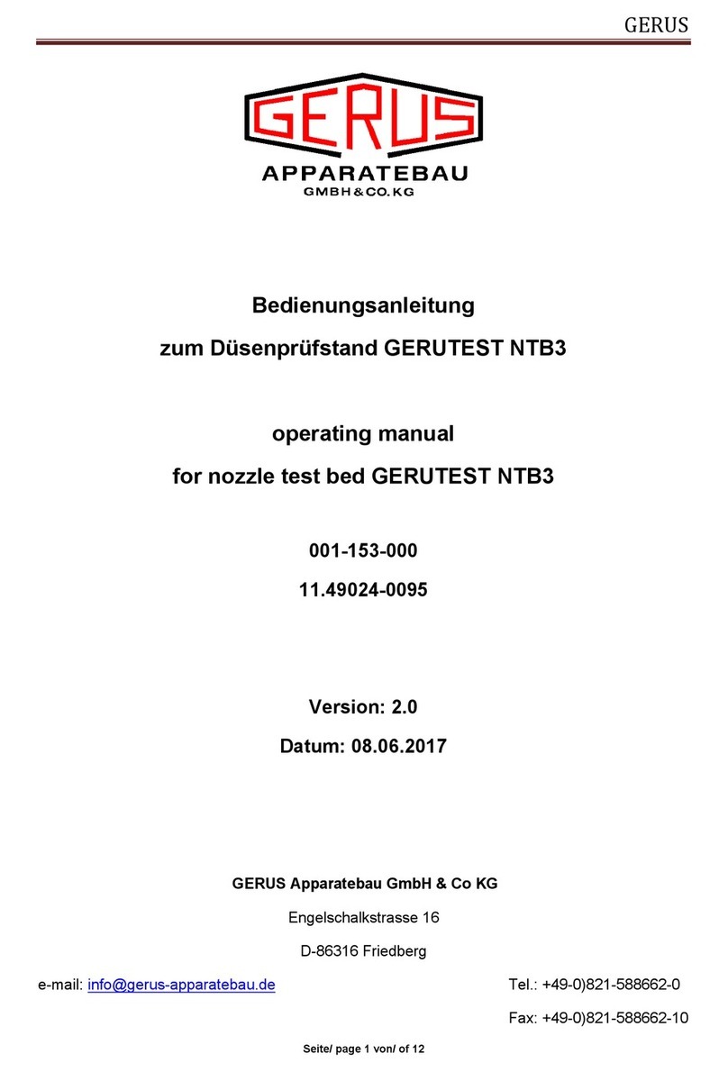 Gerus GERUTEST NTB3 operating manual