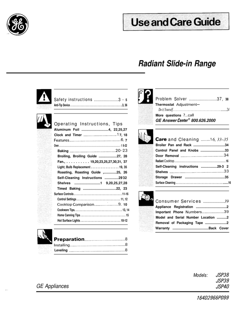 GE JSP38 User manual