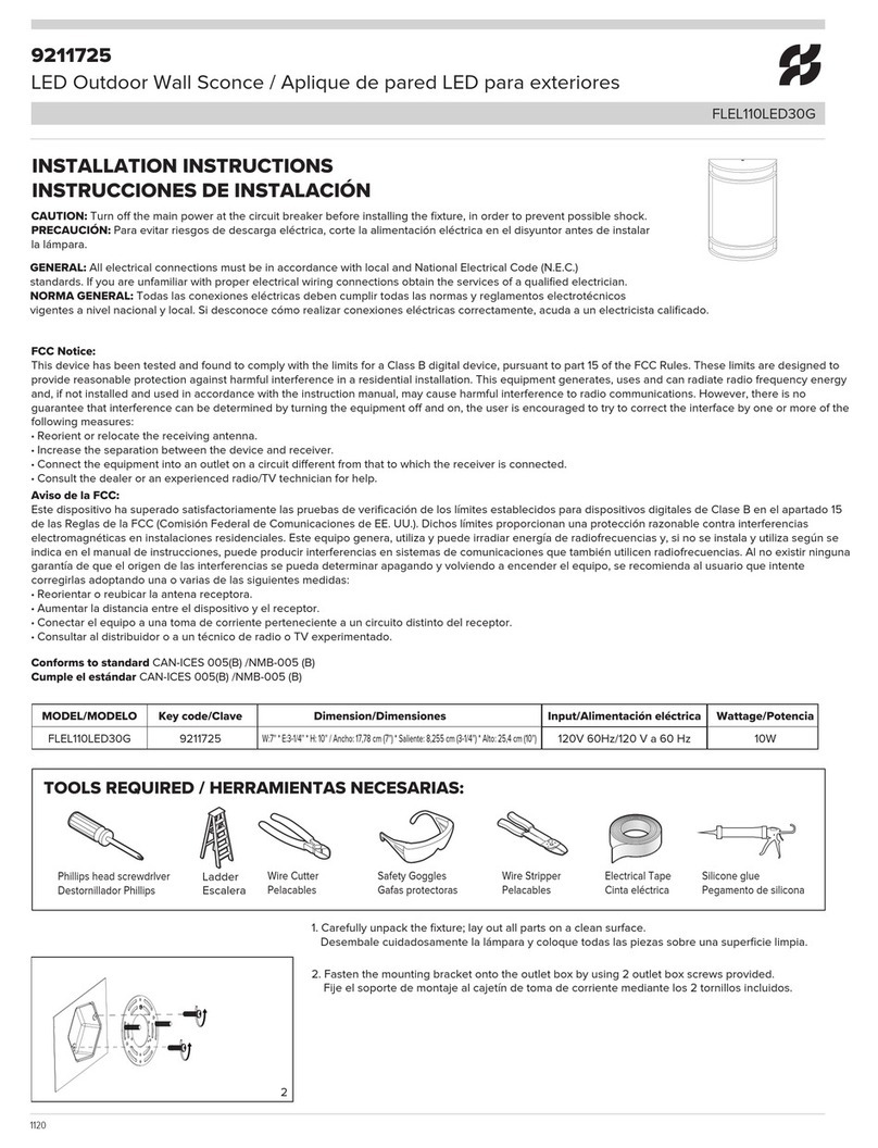 Ferguson Enterprises FLEL110LED30G installation instructions