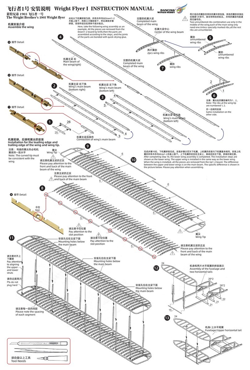 Dancing Wings Hobby Wright Flyer I instruction manual