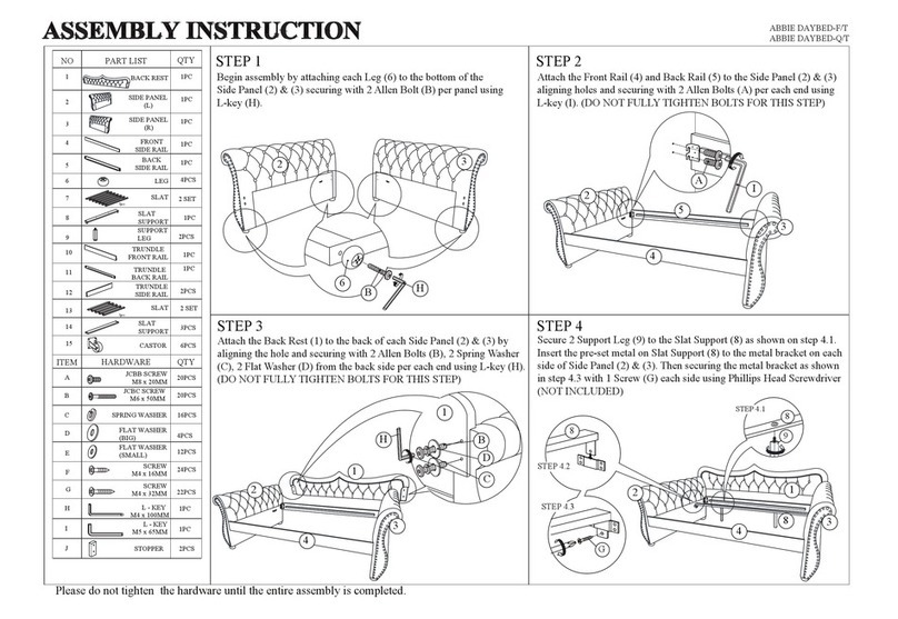 Baxton Studio ABBIE DAYBED-F/T User manual Baxton Studio ABBIE DAYBED-F/T User manual