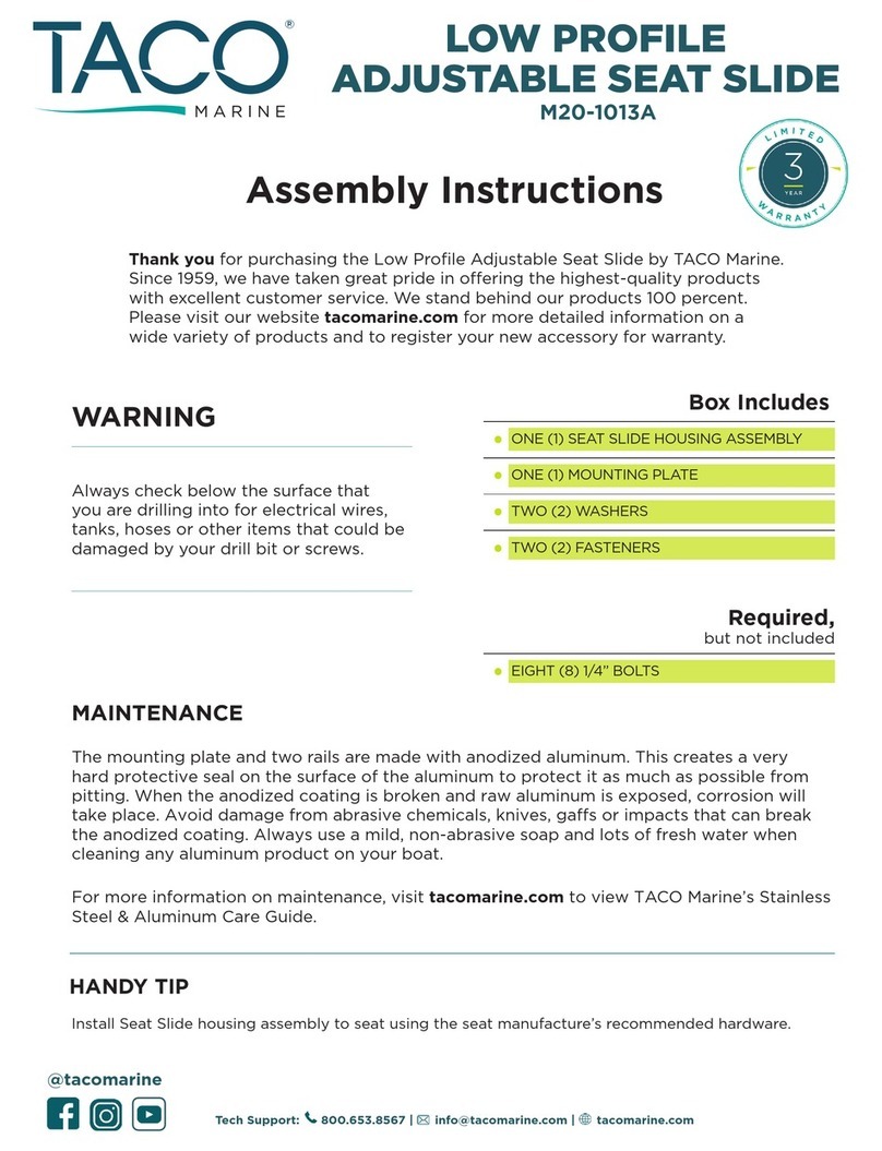 Taco Marine M20-1013A Assembly instructions