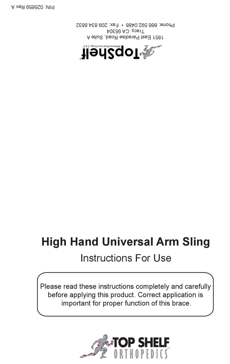 Top shelf Orthopedics High Hand User manual