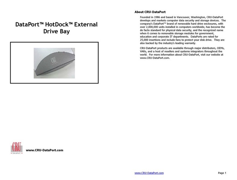 CRU DataPort HotDock External Drive Bay User manual