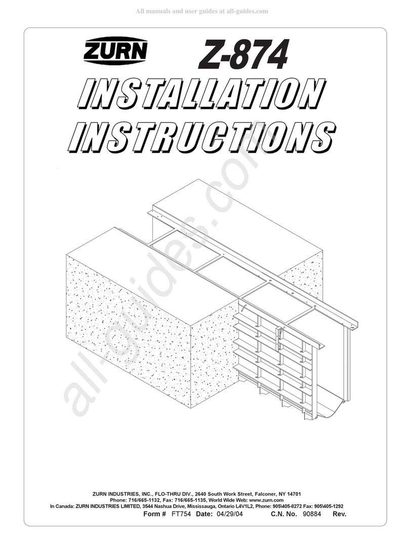ZURN Z-874 User manual
