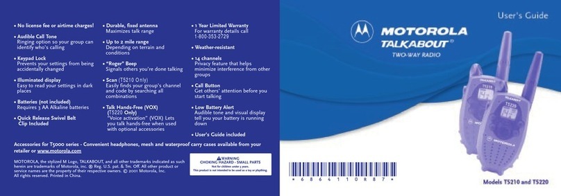 Motorola TALKBOUT T5210 User manual