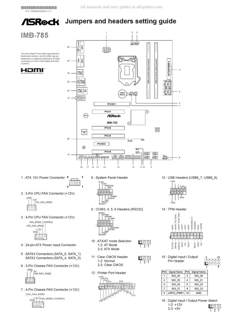 ASROCK IMB-785 Settings guide