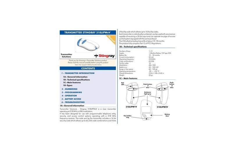 Stingray STINGRAY 318LIPW V Series User manual