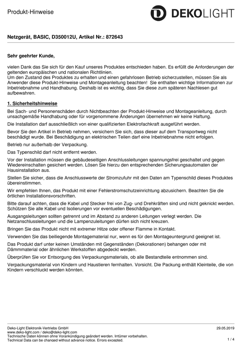 DekoLight BASIC D350012U Product notes