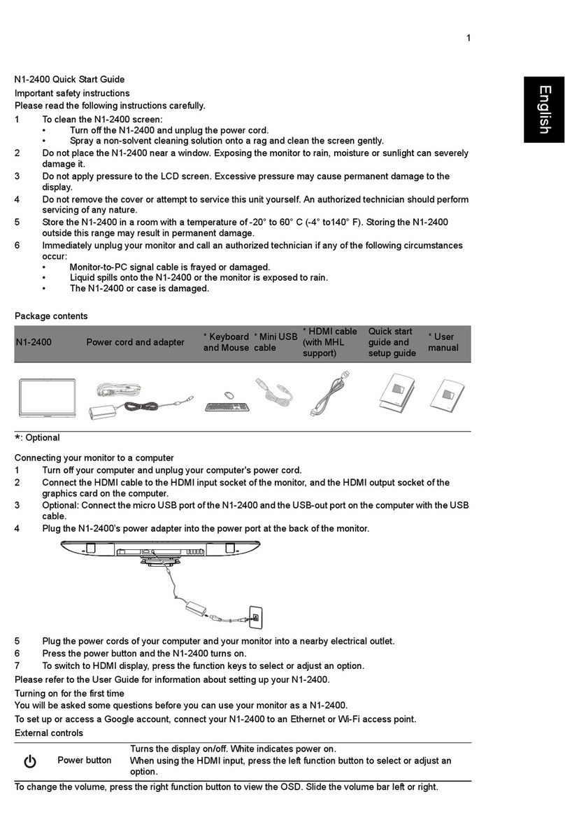 Acer N1-2400 quick start guide