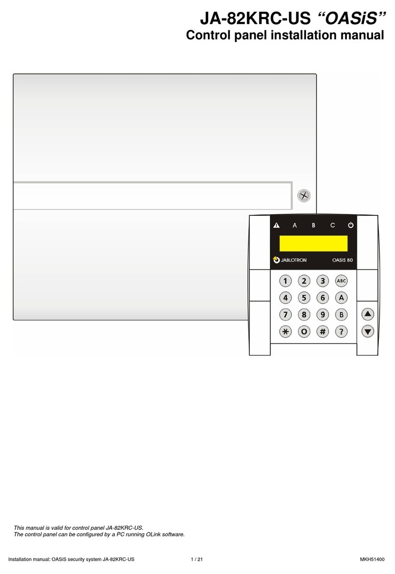 jablotron JA-82KRC-US User manual