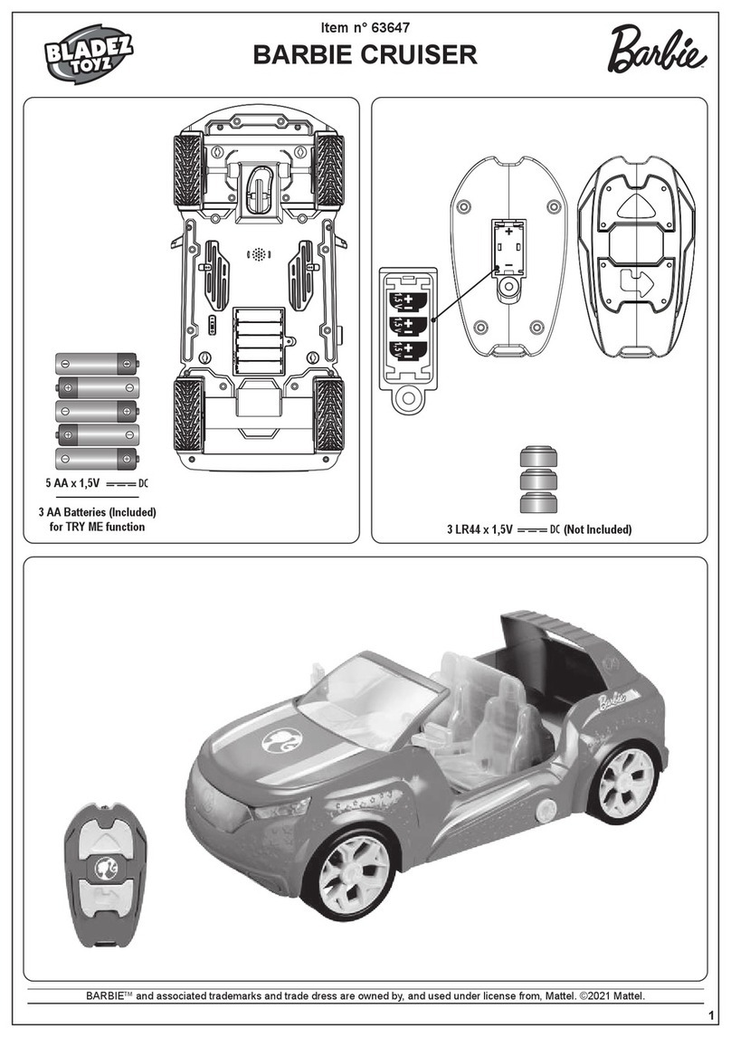 Mondo BLADEZ TOYZ BARBIE CRUISER 63647 manual Mondo BLADEZ TOYZ BARBIE CRUISER 63647 manual