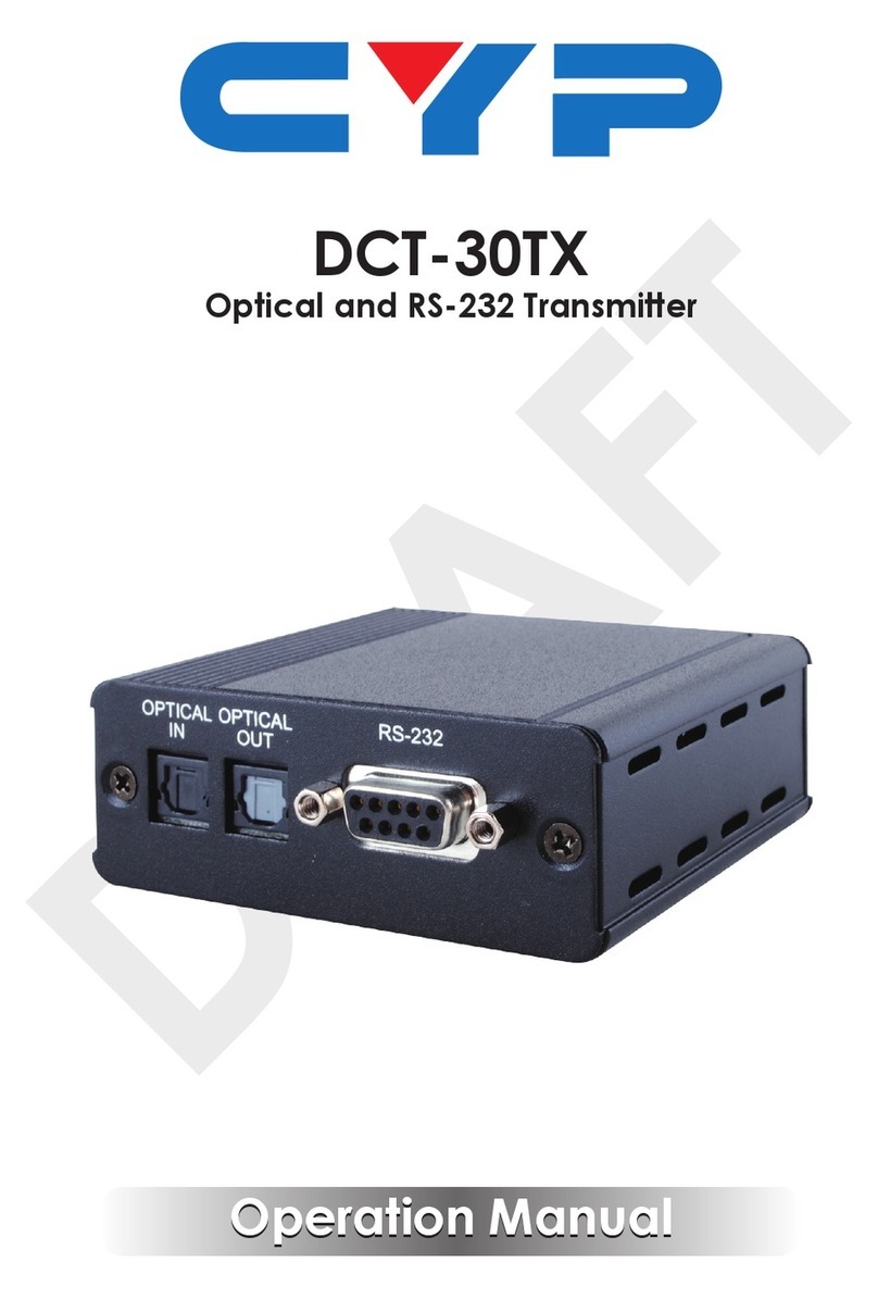 CYP DCT-30TX Operation manual
