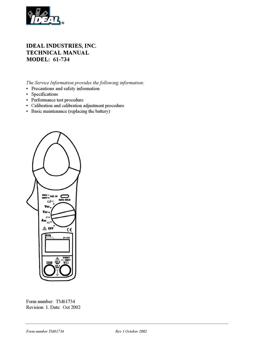 IDEAL 61-734 Technical manual