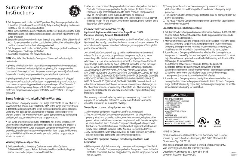 GE 33666 User manual