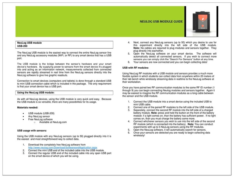 NeuLog USB-200 quick start guide