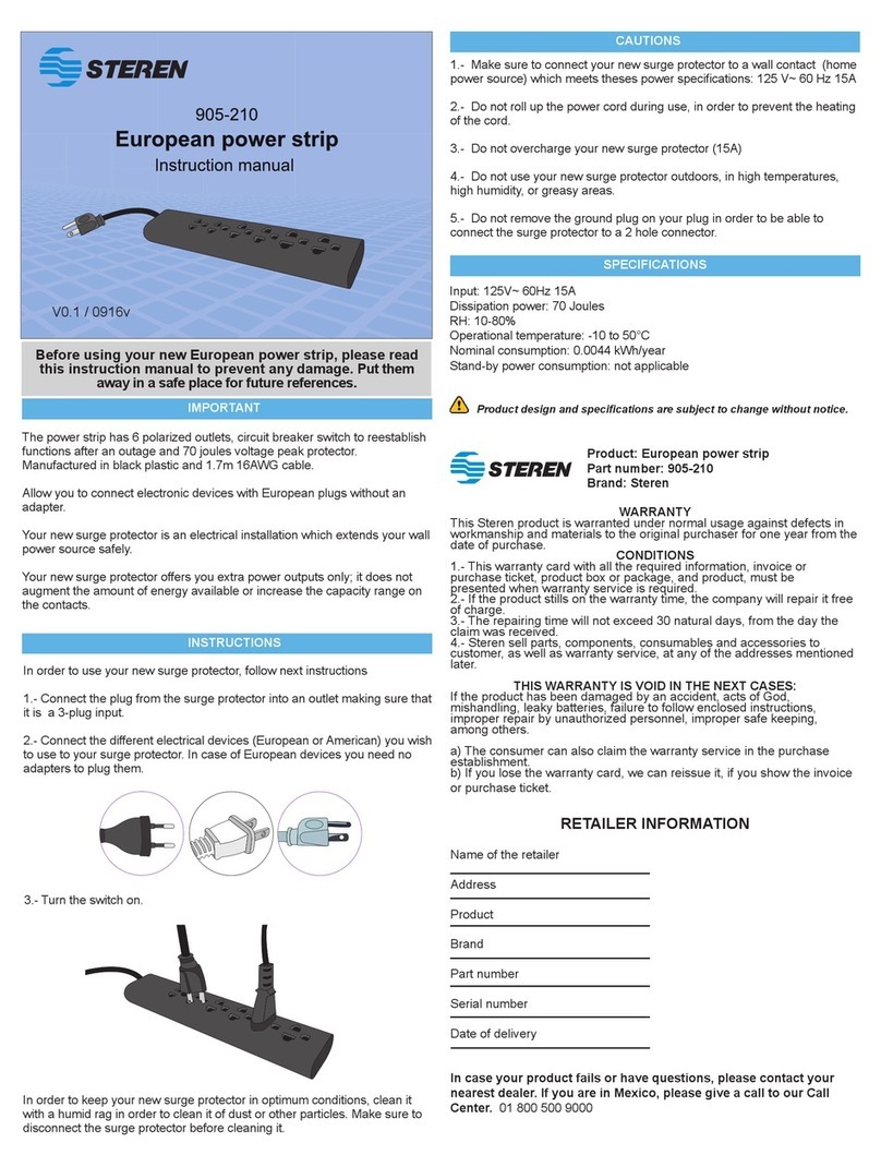 Steren 905-210 instruction manual