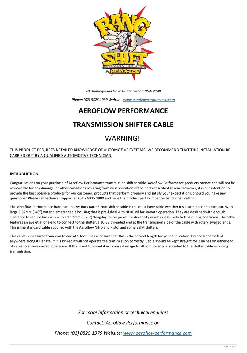 AeroFlow Bang Shift instruction manual