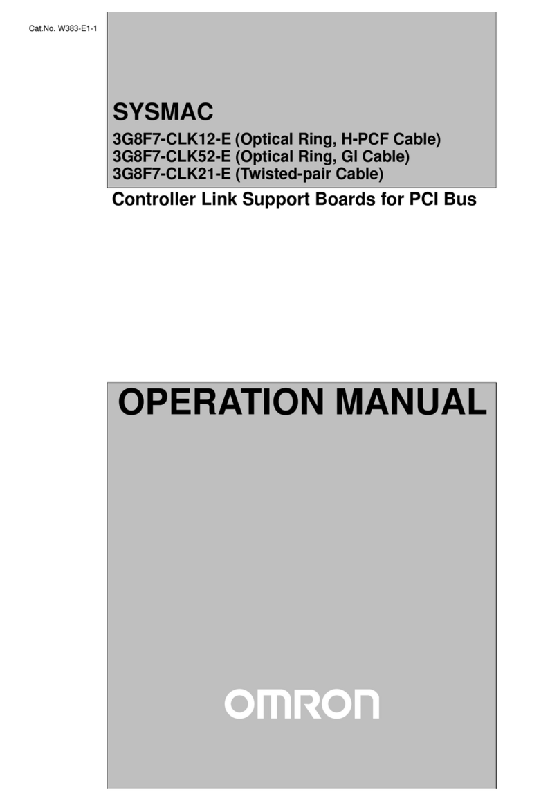Omron SYSMAC 3G8F7-CLK12-E Operation manual