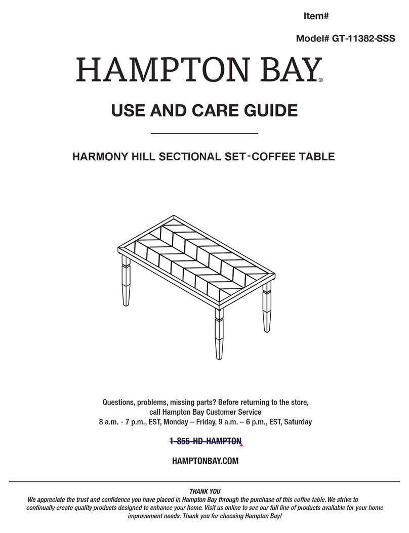 HAMPTON BAY GT-11372-SSS Use and care guide HAMPTON BAY GT-11372-SSS Use and care guide