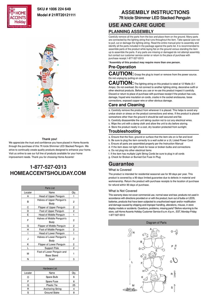 Home Accents Holiday 21RT20121111 Assembly instructions