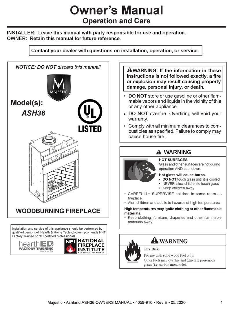 Majestic ASH36 owner's manual