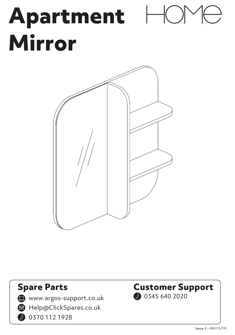 Argos Home Apartment Mirror 299/8426 installation instructions