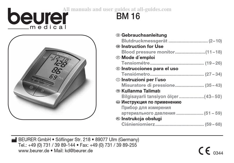 Beurer medical BM 16 User manual