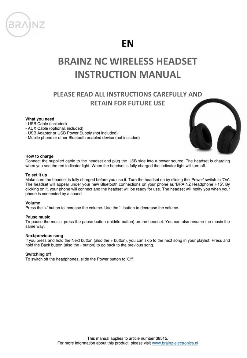 Brainz NC instruction manual