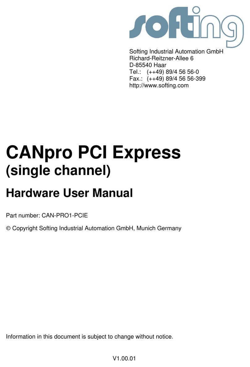 Softing CAN-PRO1-PCIE Hardware user manual