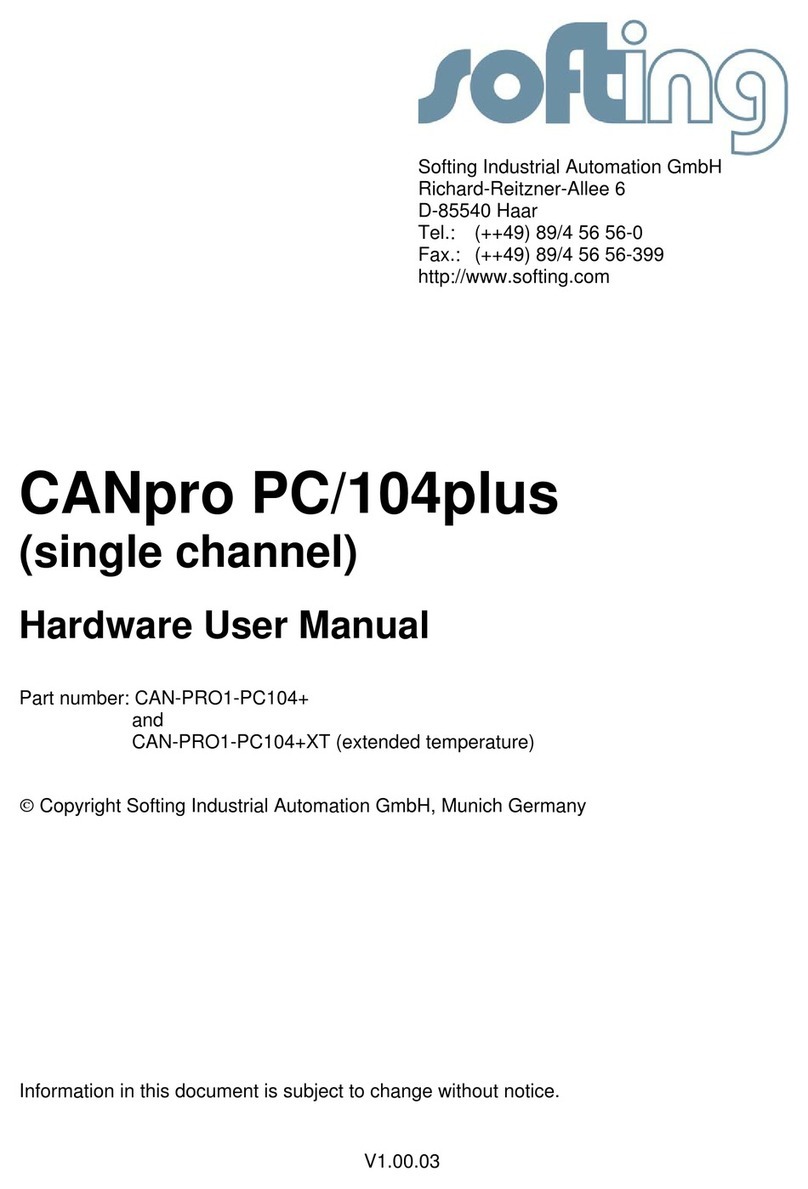 Softing CANpro PC/104plus Hardware user manual