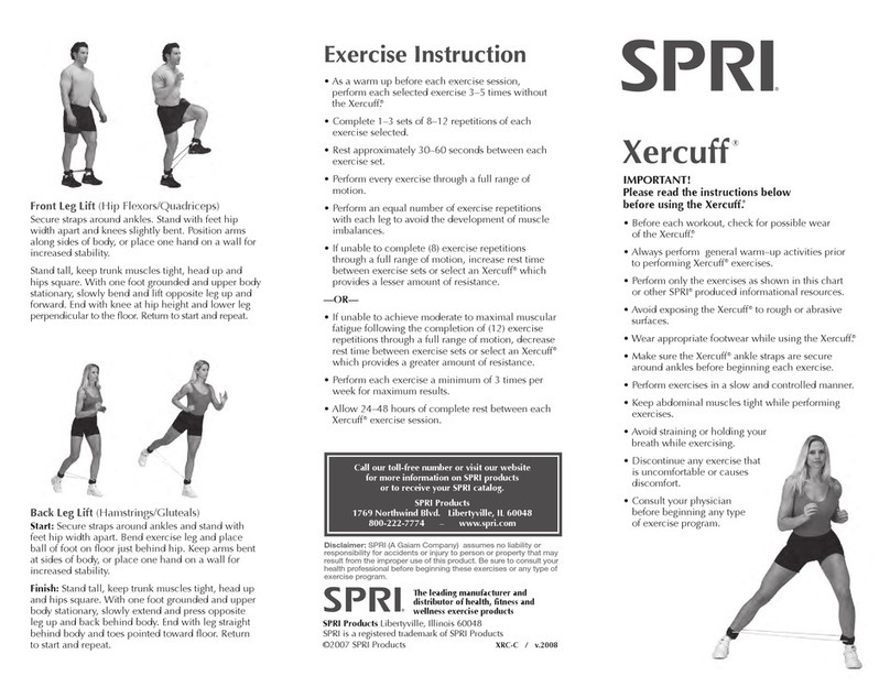 SPRI Xercuff quick start guide