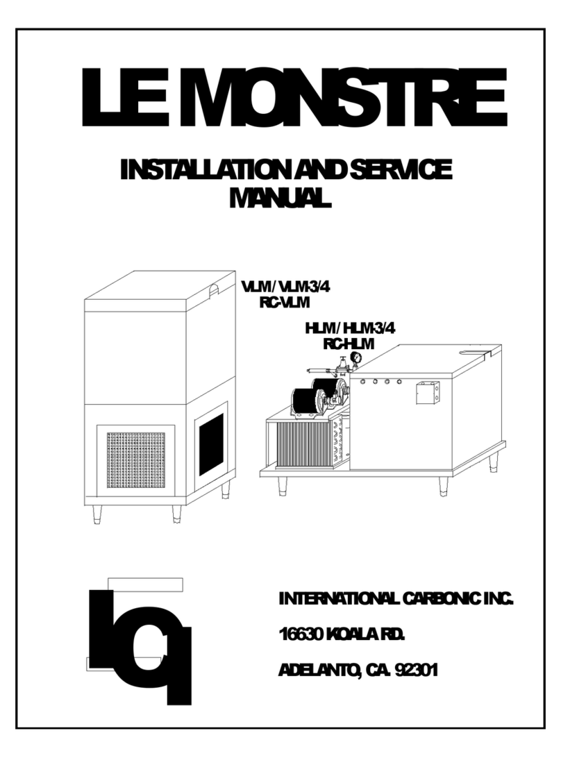 INTERNATIONAL CARBONIC LE MONSTRE Installation and service manual