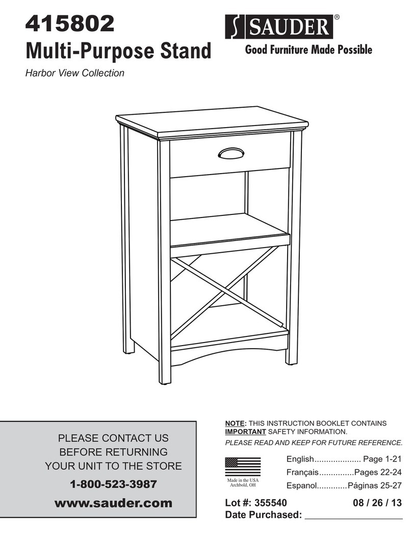 Sauder Harbor View 415802 manual