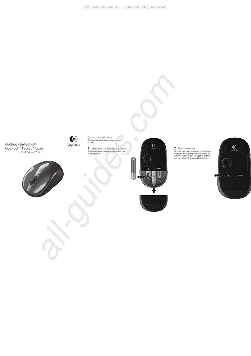 Logitech Tablet Mouse User manual