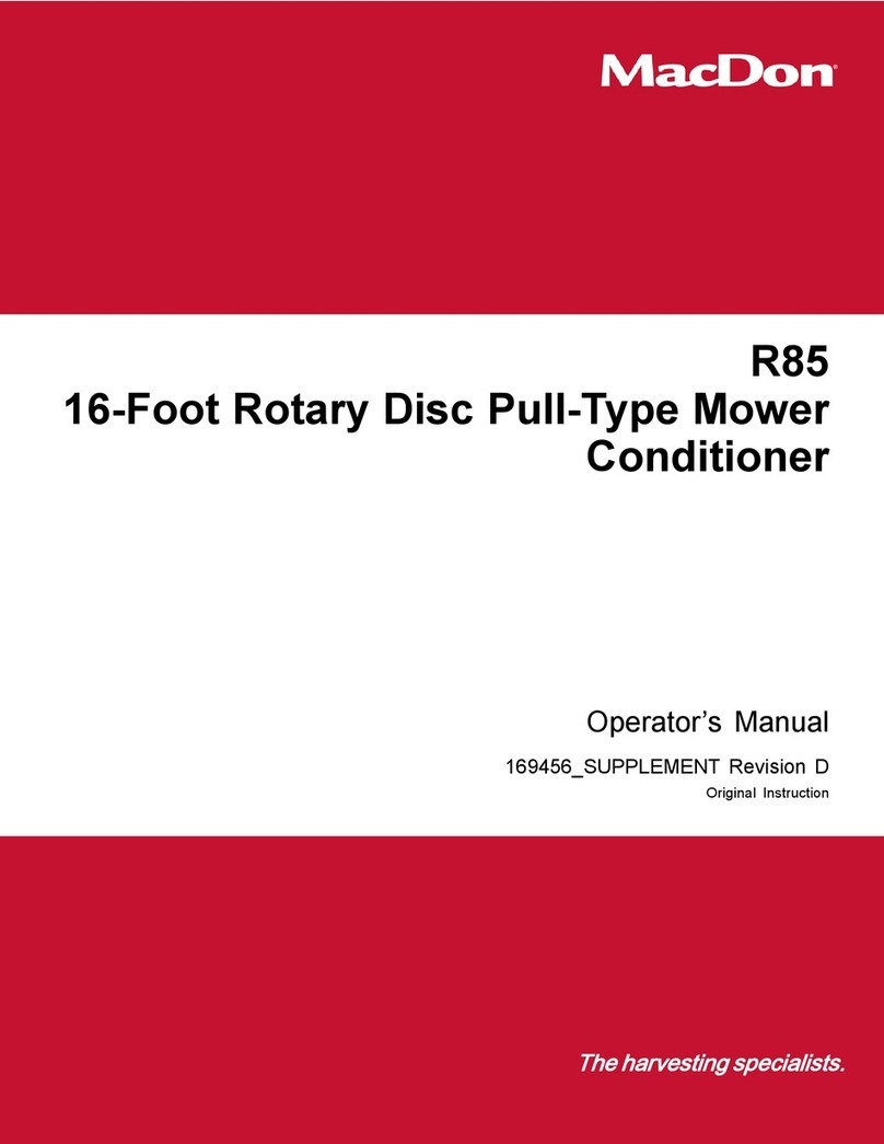 MacDon R85 User manual
