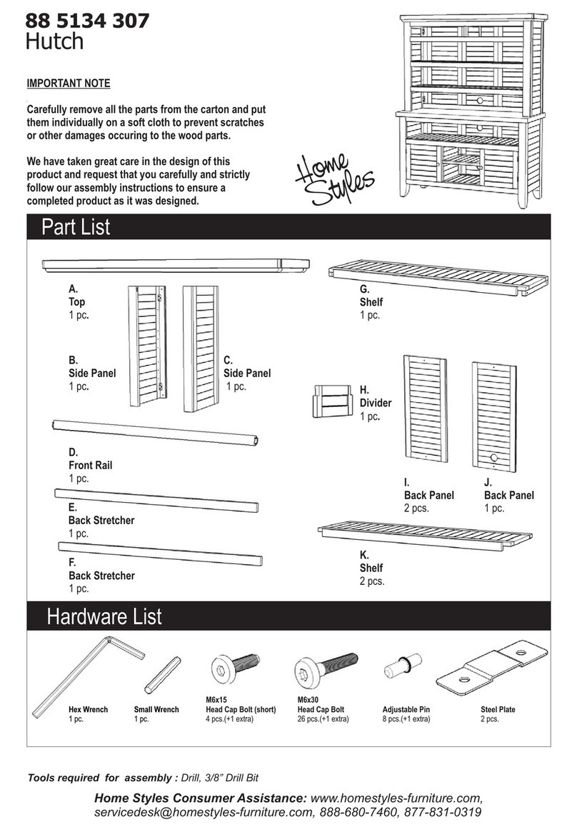 Home Styles 88 5134 307 quick start guide Home Styles 88 5134 307 quick start guide