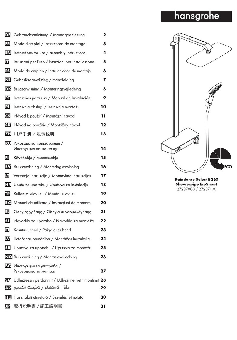 Hans Grohe Raindance Select E 360 Showerpipe EcoSmart... Manual