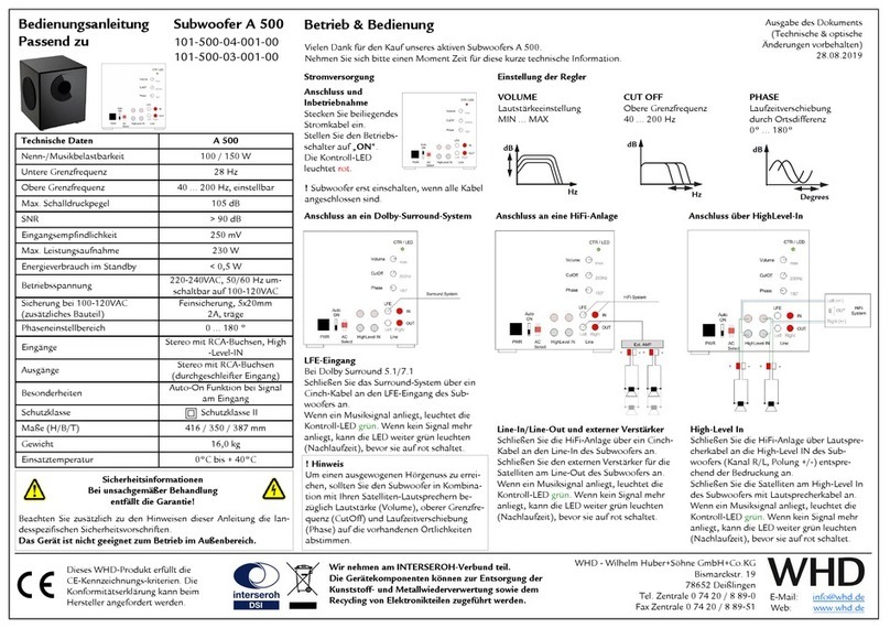 WHD A 500 manual