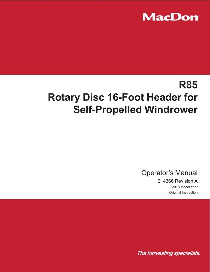 MacDon R85 Operator's manual