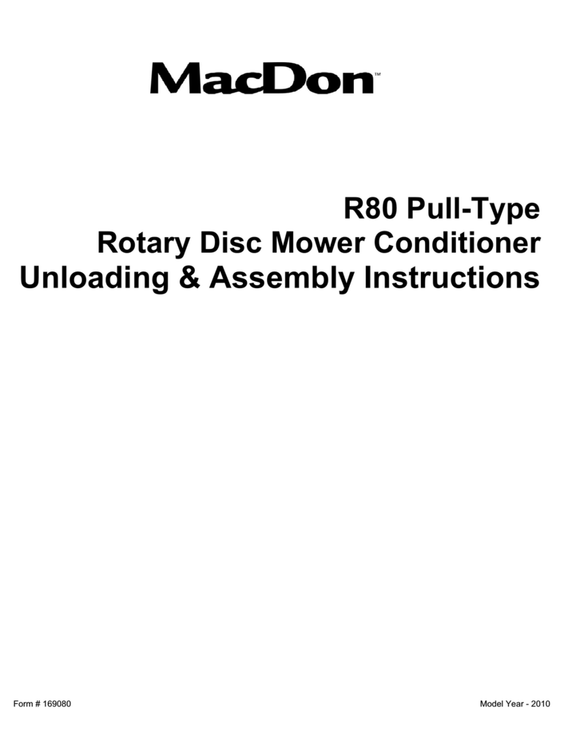 MacDon R80 Unloading and assembly instructions
