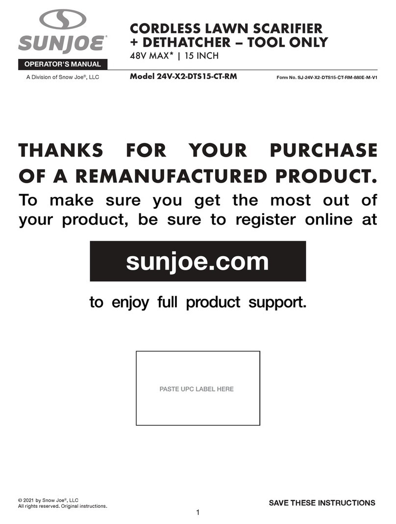 SNOWJOE SUNJOE 24V-X2-DTS15-CT-RM User manual