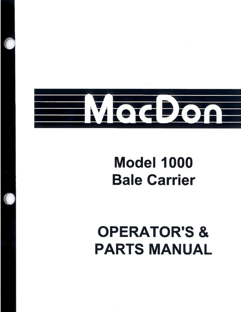 MacDon 1000 Operator's & parts manual