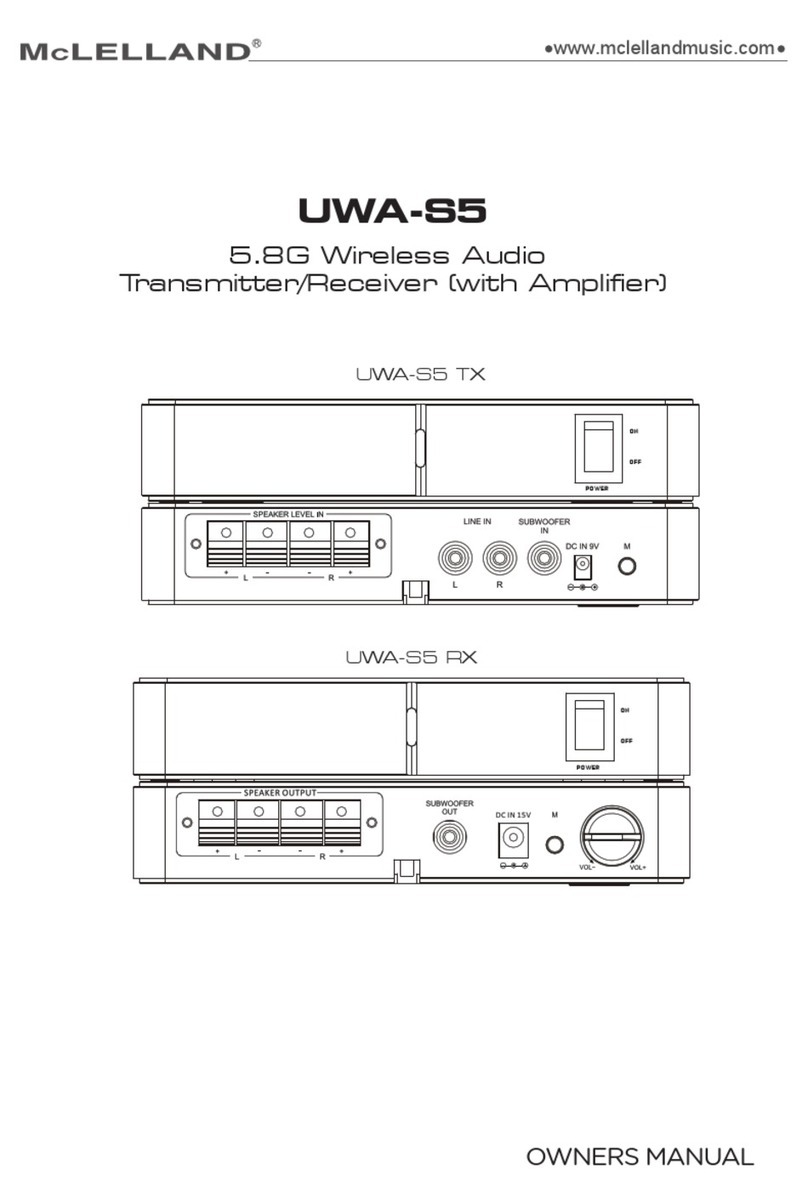 McLelland UWA-S5 TX owner's manual